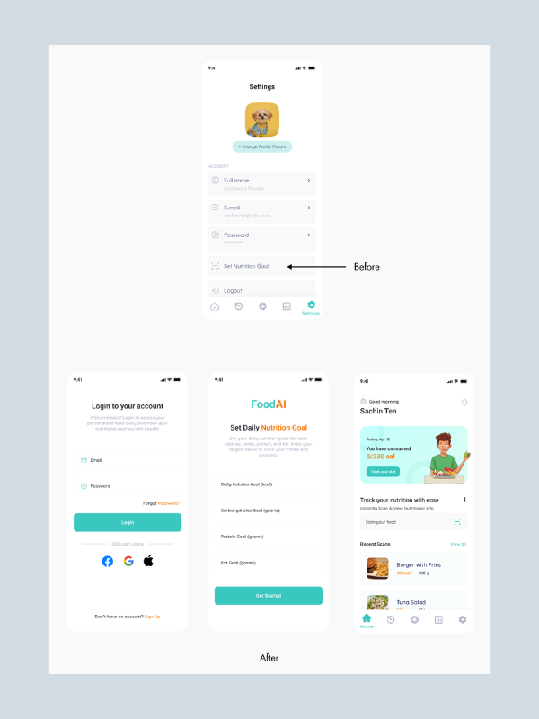 Nutrition tracking iteration