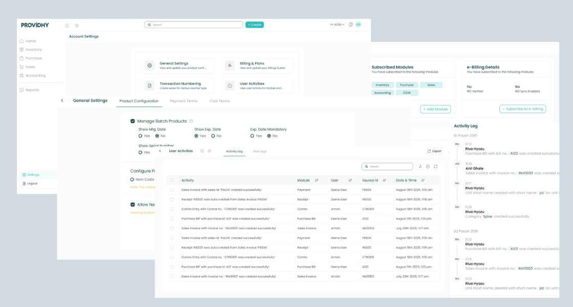 New Settings card grid