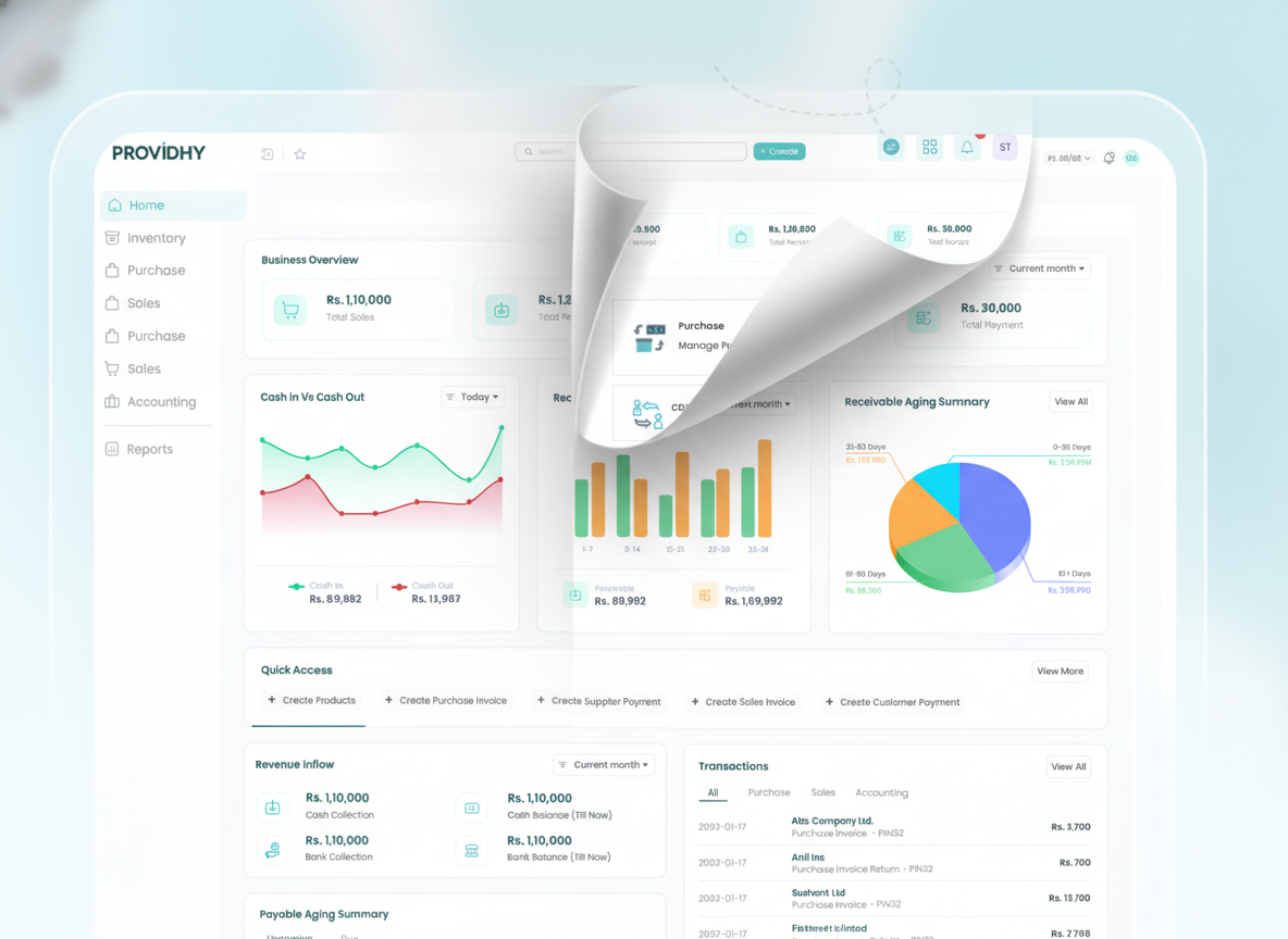 Providhy ERP Dashboard